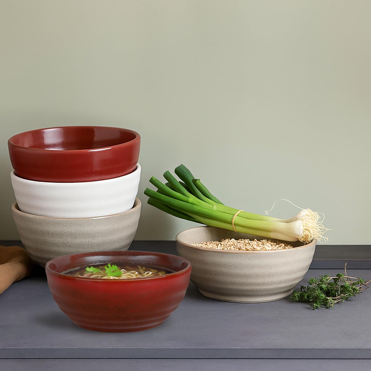 m-dard-de-noblat-fuji-bol-ramen-18-cm-terra-cotta-lot-4-gr-s image 4