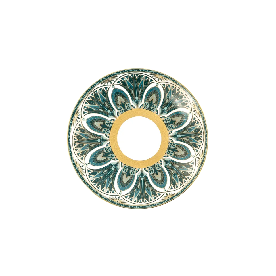 haviland-r-ves-du-nil-assiette-pain-vert-or-porcelaine image 1