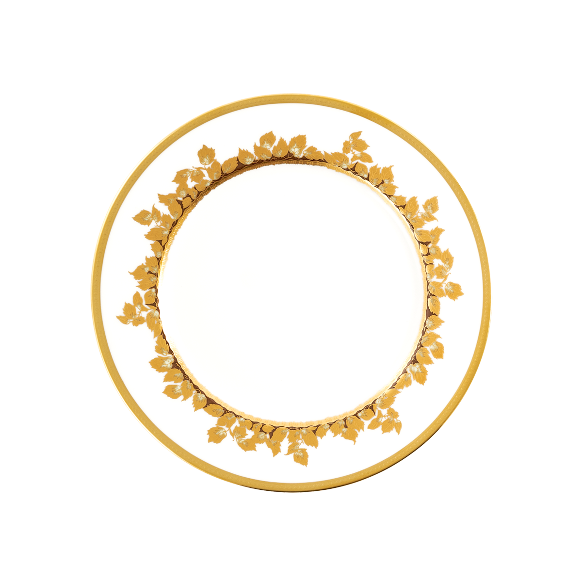 haviland-feuille-d-or-assiette-dessert-porcelaine-or image 1
