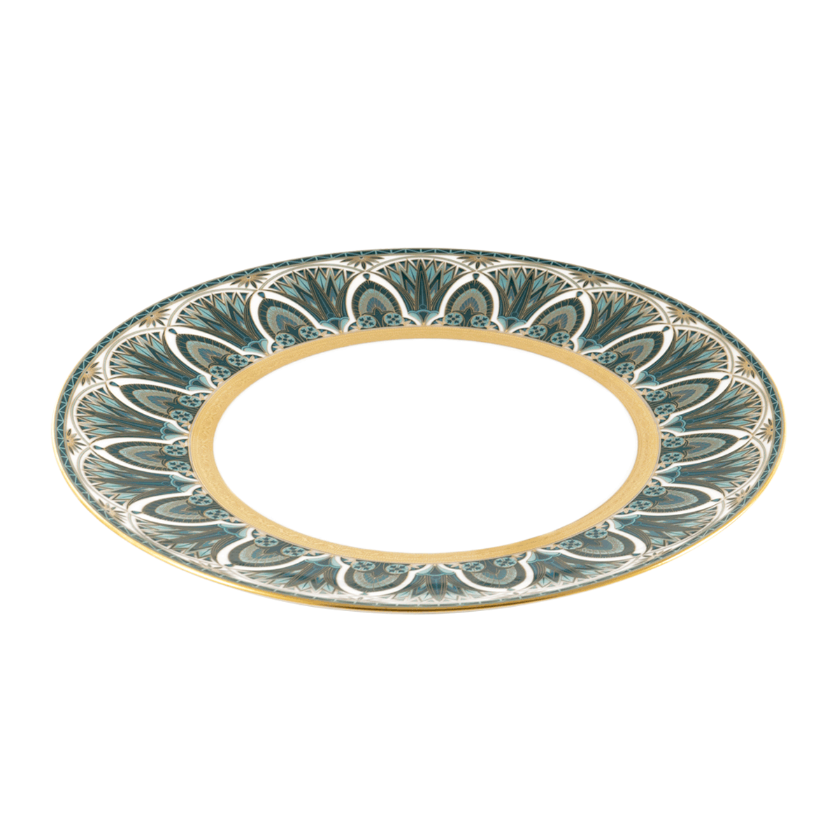 haviland-r-ves-du-nil-assiette-d-ner-vert-or-porcelaine image 2