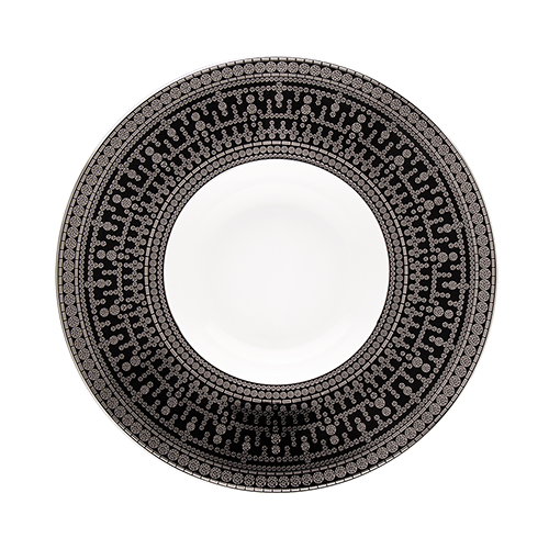 haviland-tiara-assiette-risotto-porcelaine-noir-platine image 1