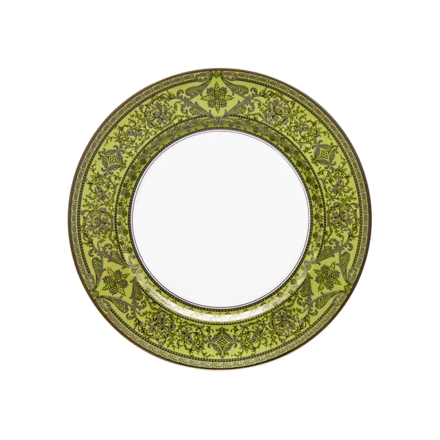 haviland-matignon-assiette-dessert-vert-pomme-platine image 1