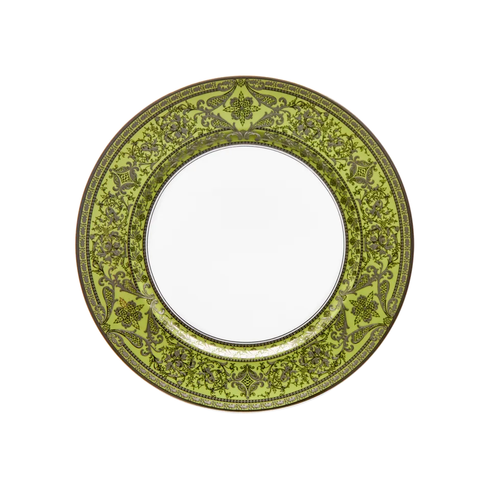 haviland-matignon-assiette-dessert-vert-pomme-platine image 1
