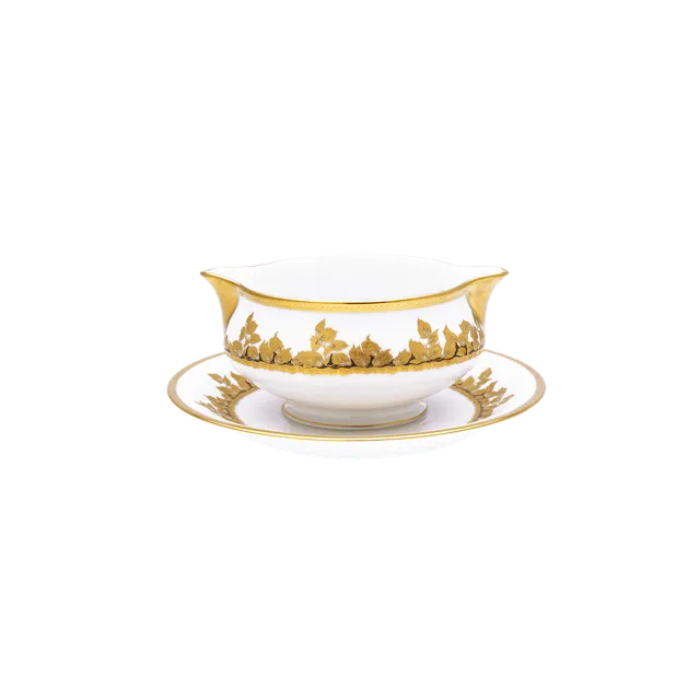 haviland-feuille-d-or-sauci-re-porcelaine-dor-e-l-or image 1