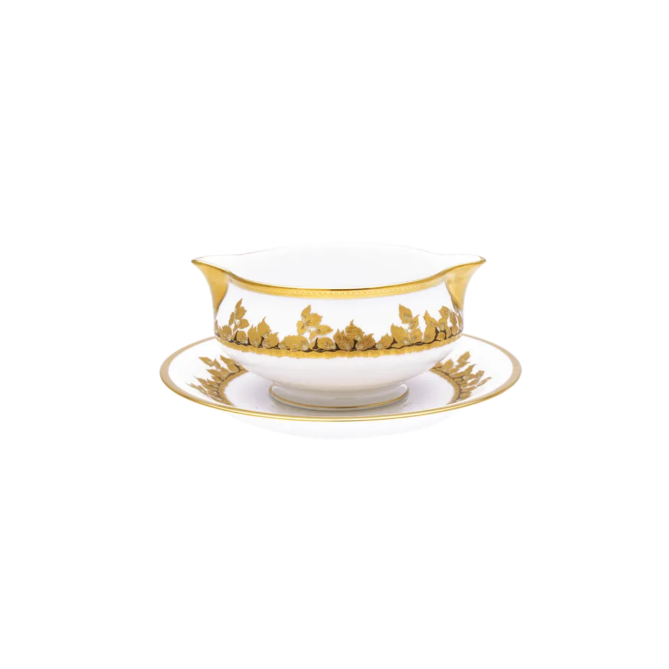 haviland-feuille-d-or-sauci-re-porcelaine-dor-e-l-or image 1
