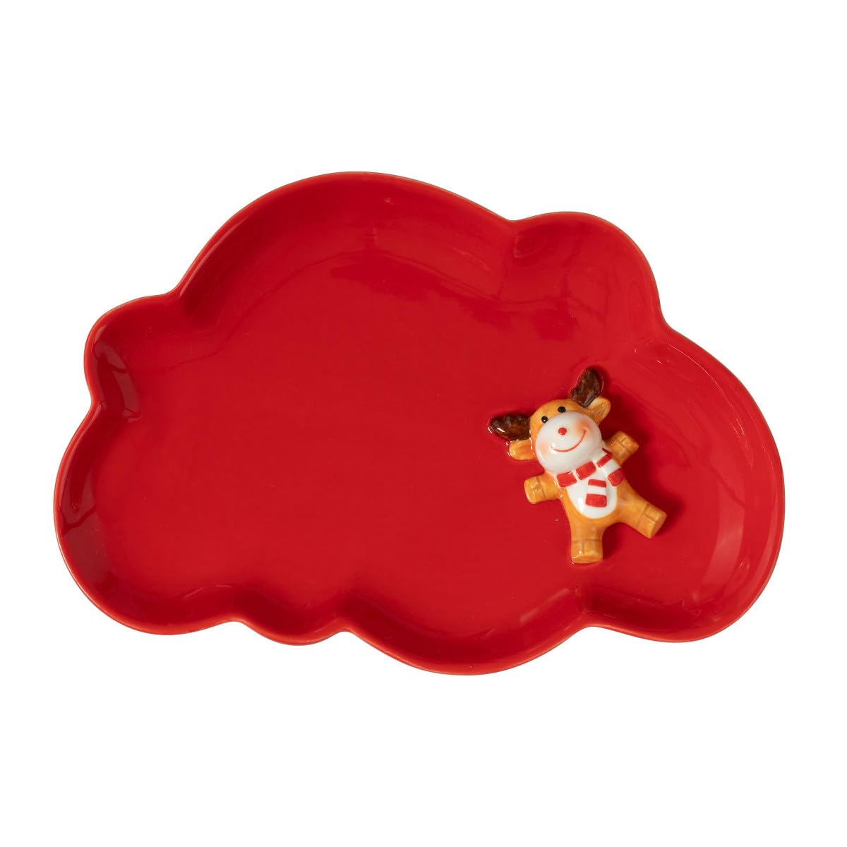 m-dard-de-noblat-miam-cerf-assiette-plate-enfant-rouge-19-7-cm image 1