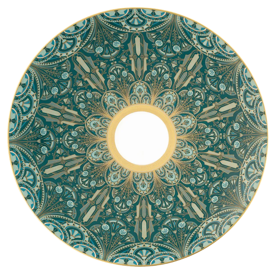 haviland-r-ves-du-nil-assiette-pr-sentation-vert-or image 1