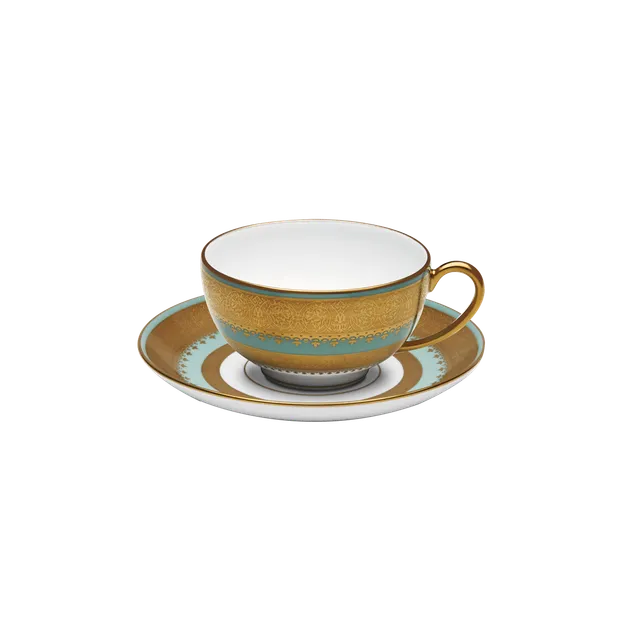 haviland-bassora-tasse-d-jeuner-soucoupe-porcelaine image 1
