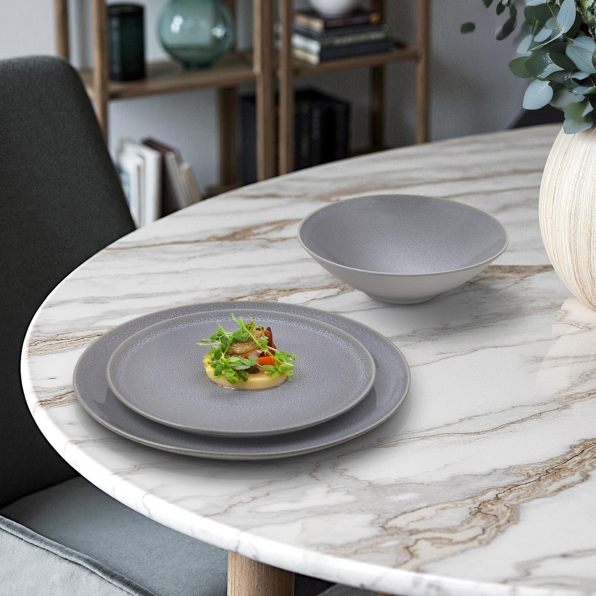 m-dard-de-noblat-yumi-service-18-assiettes-gr-s-gris-6-pers image 6
