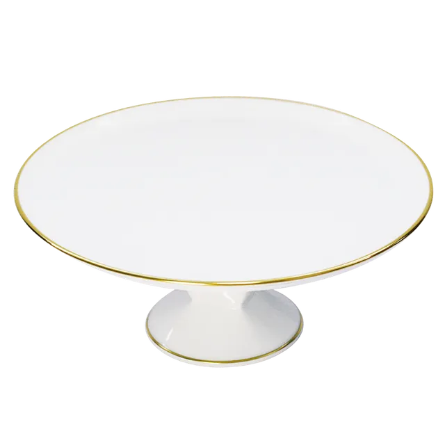 haviland-orsay-plat-tarte-sur-pied-or-porcelaine image 1