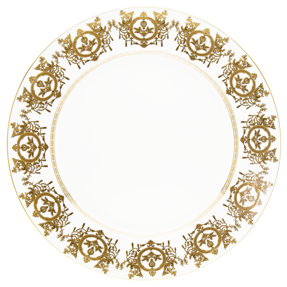 haviland-ritz-imp-rial-plat-rond-blanc-porcelaine-limoges image 1