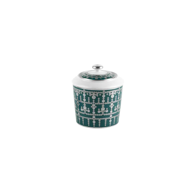 haviland-tiara-sucrier-bleu-paon-platine-porcelaine image 1