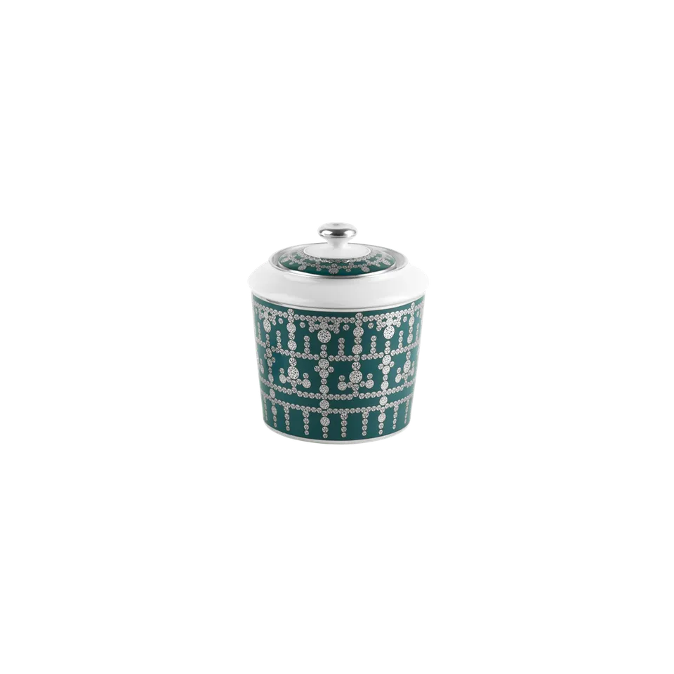 haviland-tiara-sucrier-bleu-paon-platine-porcelaine image 1