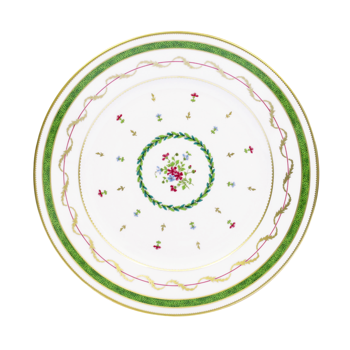 haviland-vieux-paris-vert-assiette-d-ner-porcelaine-vert image 1