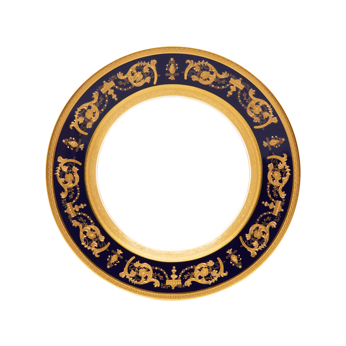 haviland-imp-rator-assiette-creuse-bleu-de-four-et-or image 1
