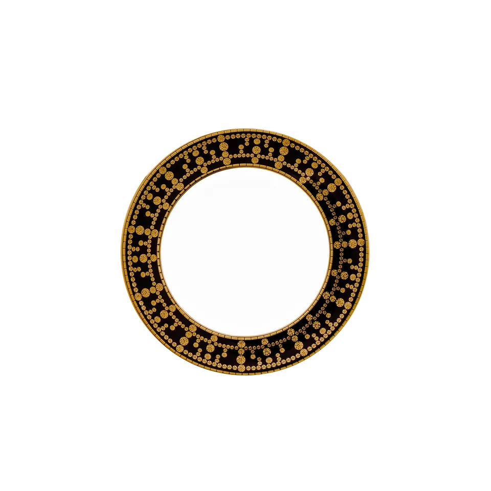 haviland-tiara-assiette-pain-porcelaine-noir-et-or image 1
