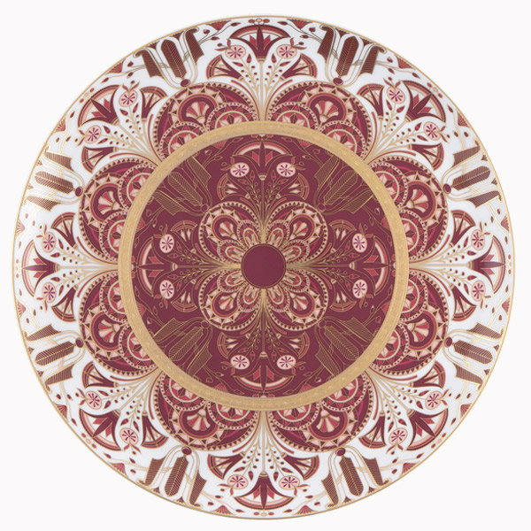 haviland-r-ves-du-nil-plat-tarte-pourpre-or-porcelaine image 1