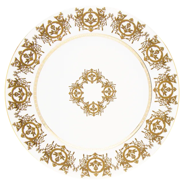 haviland-ritz-imp-rial-assiette-de-pr-sentation-blanc-porcelaine-limoges image 1