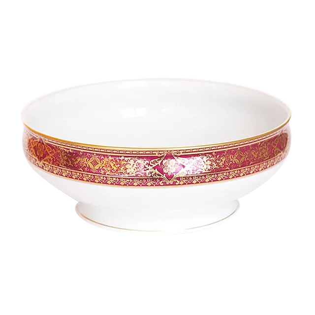 haviland-matignon-saladier-porcelaine-cerise-or image 1
