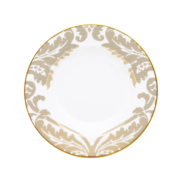 haviland-damass-ritz-paris-assiette-creuse-porcelaine-blanche image 1