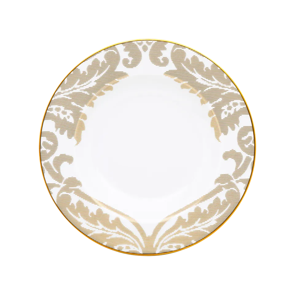 haviland-damass-ritz-paris-assiette-creuse-porcelaine-blanche image 1