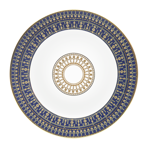 haviland-tiara-assiette-pr-sentation-bleu-or-porcelaine image 1