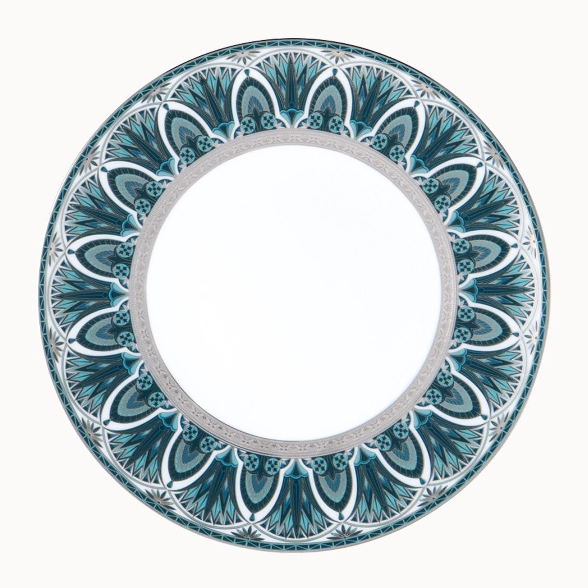 haviland-r-ves-du-nil-assiette-d-ner-vert-platine-porcelaine image 1