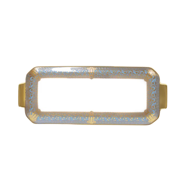 haviland-salon-murat-plat-cake-bleu-ciel-or image 1