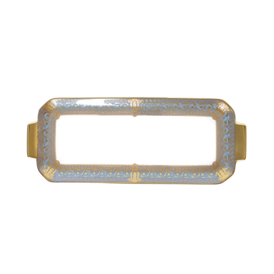 haviland-salon-murat-plat-cake-bleu-ciel-or image 1