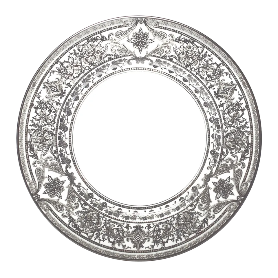 haviland-matignon-assiette-d-ner-blanc-platine-porcelaine image 1