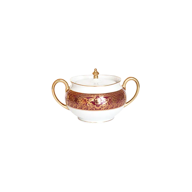haviland-matignon-sucrier-cerise-or-porcelaine image 1