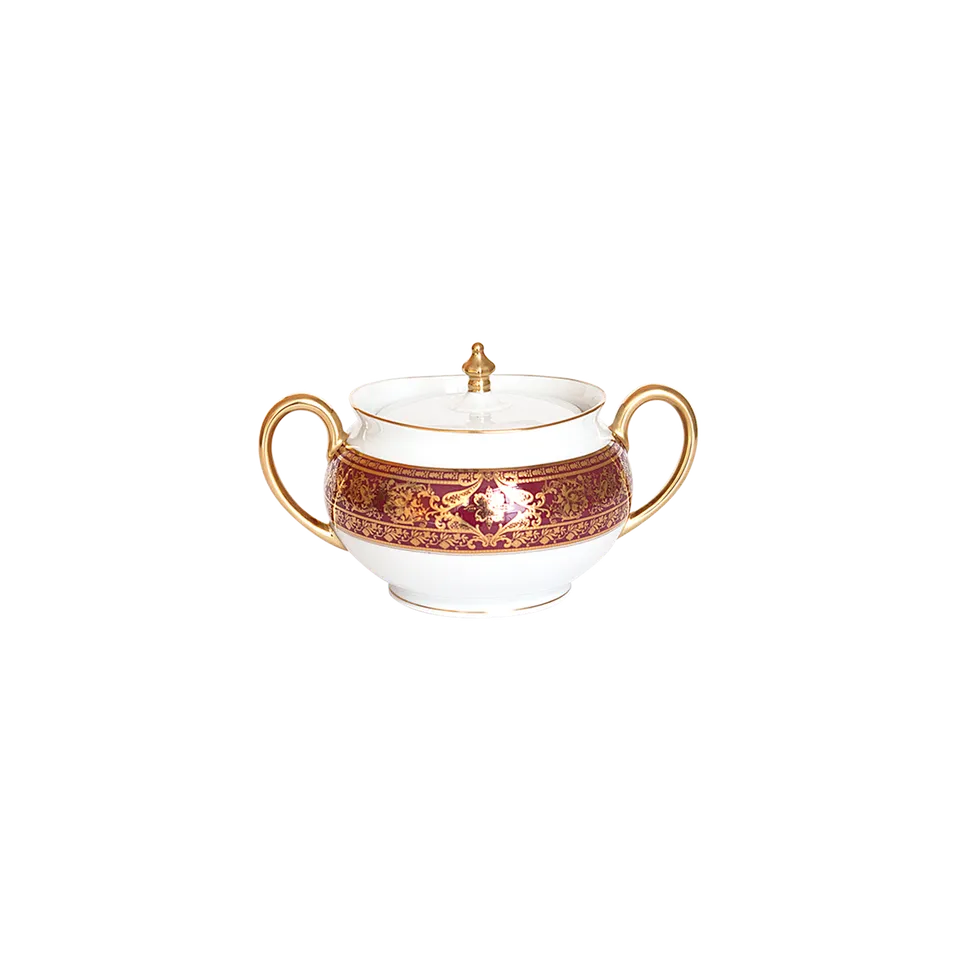 haviland-matignon-sucrier-cerise-or-porcelaine image 1