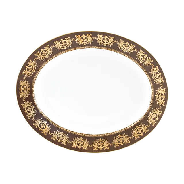 haviland-ritz-imp-rial-plat-ovale-porcelaine-bronze-ritz-paris image 1