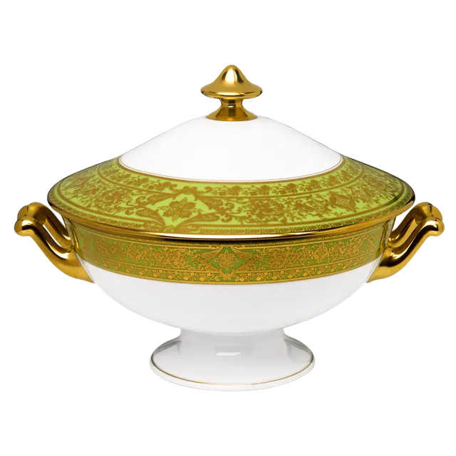 haviland-matignon-soupi-re-vert-pomme-or image 1