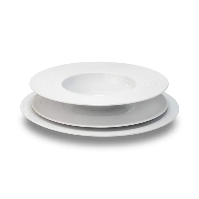 m-dard-de-noblat-batik-service-18-assiettes-porcelaine-blanc image 1