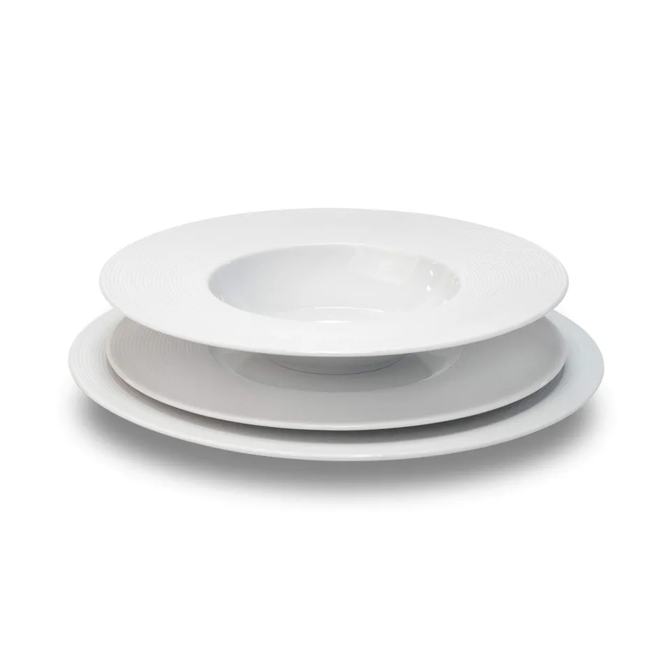 m-dard-de-noblat-batik-service-18-assiettes-porcelaine-blanc image 1