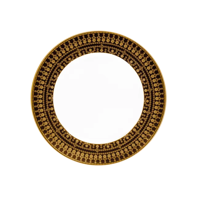 haviland-tiara-assiette-dessert-porcelaine-noir-or image 1
