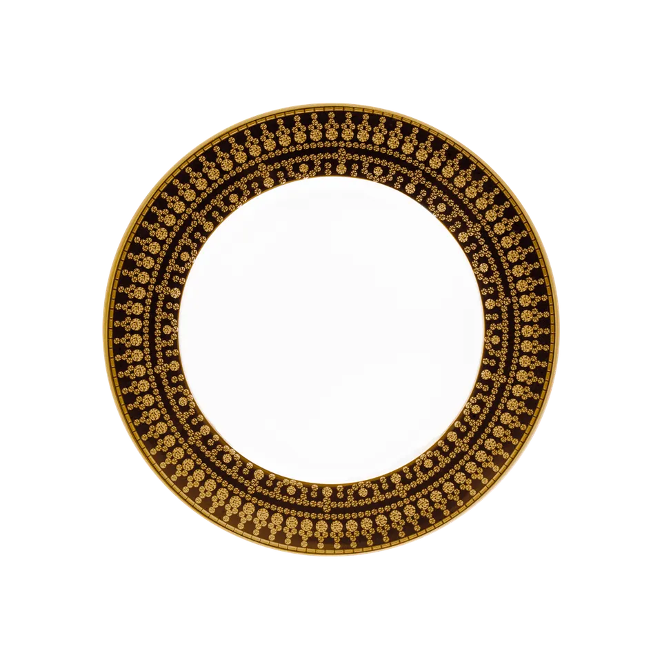 haviland-tiara-assiette-dessert-porcelaine-noir-or image 1