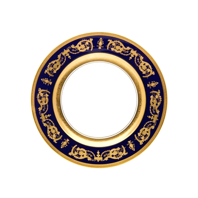 haviland-imp-rator-assiette-dessert-bleu-four-or image 1