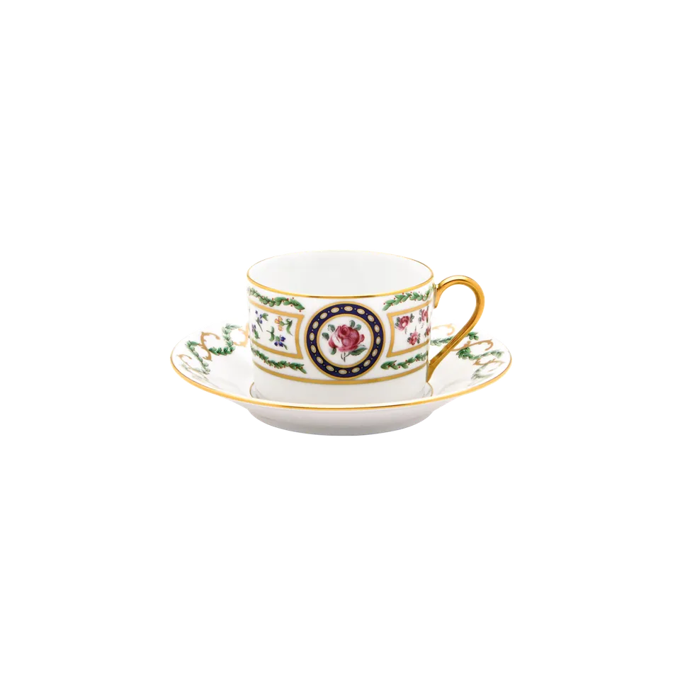 haviland-louveciennes-tasse-et-soucoupe-th-porcelaine image 1
