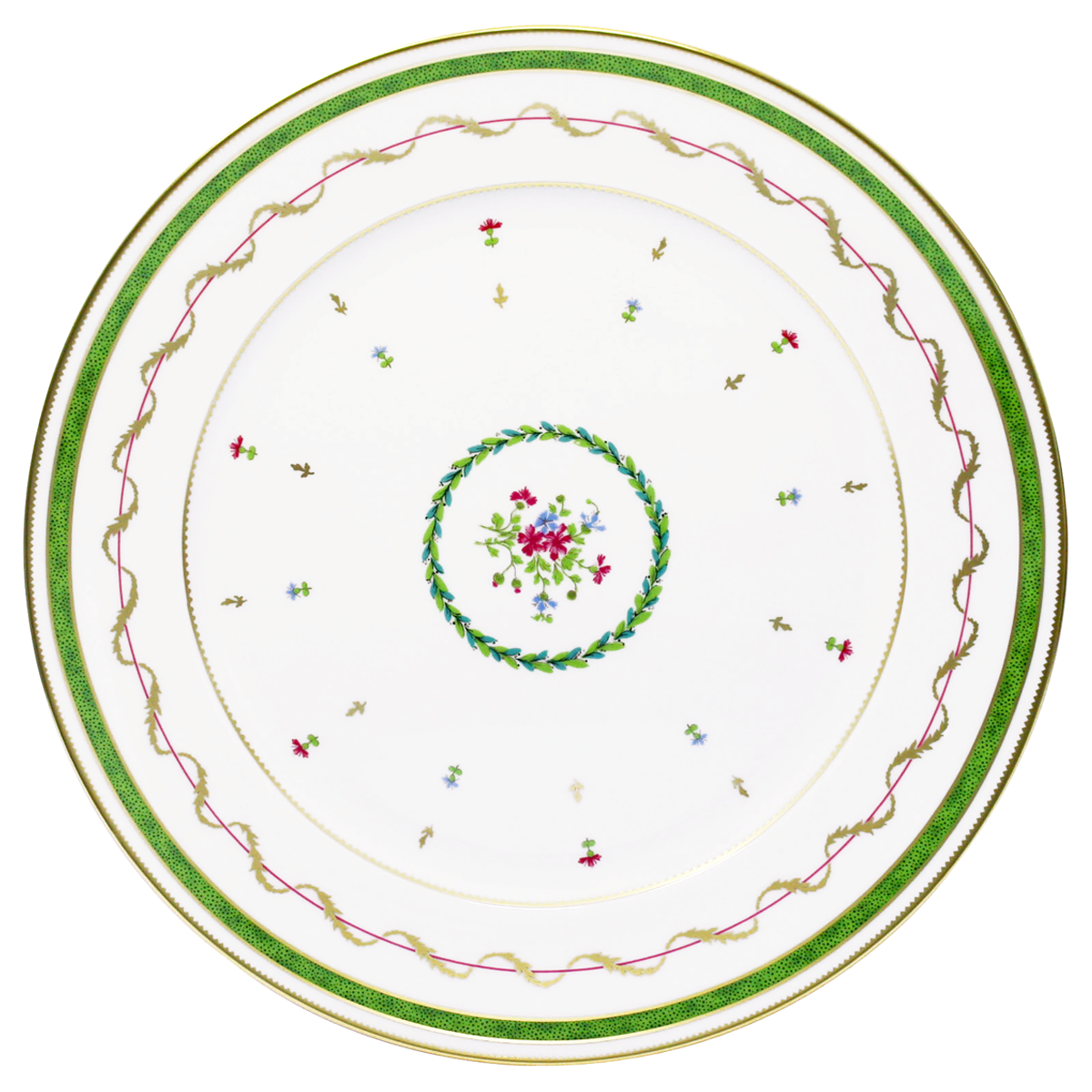 haviland-vieux-paris-vert-plat-rond-porcelaine-limoges image 1