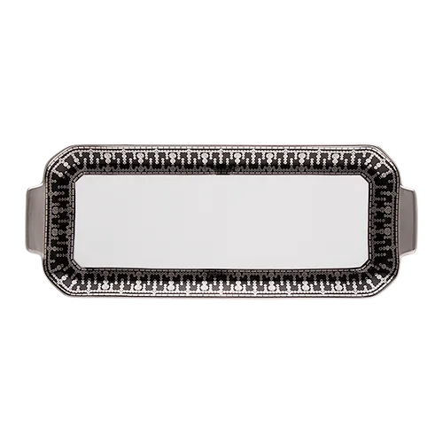 haviland-tiara-plat-cake-porcelaine-noir-platine image 1