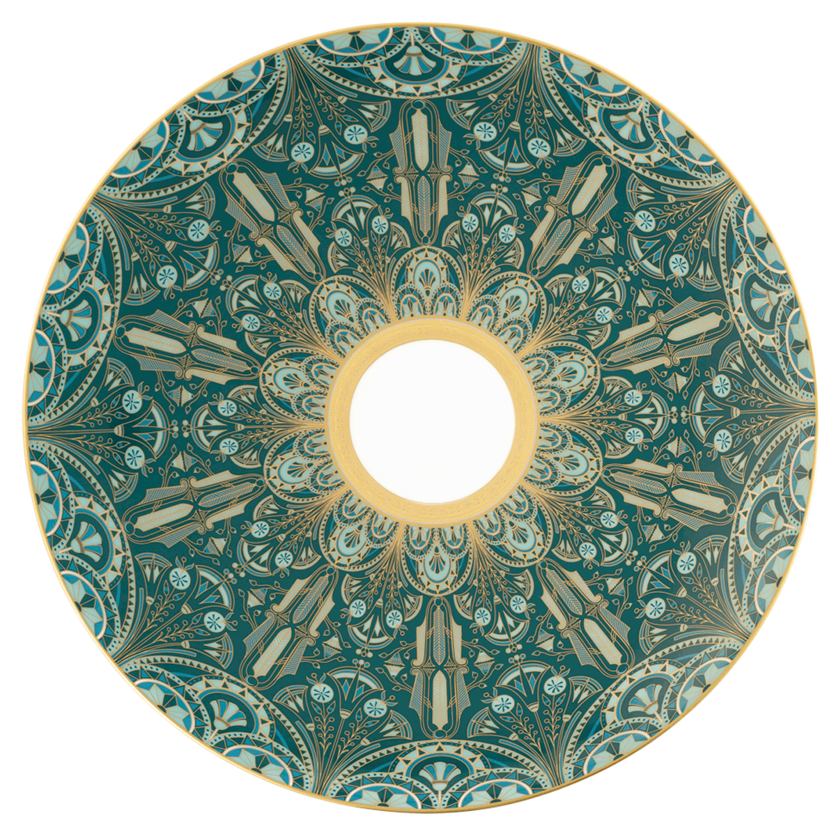 haviland-r-ves-du-nil-assiette-pr-sentation-vert-or image 1