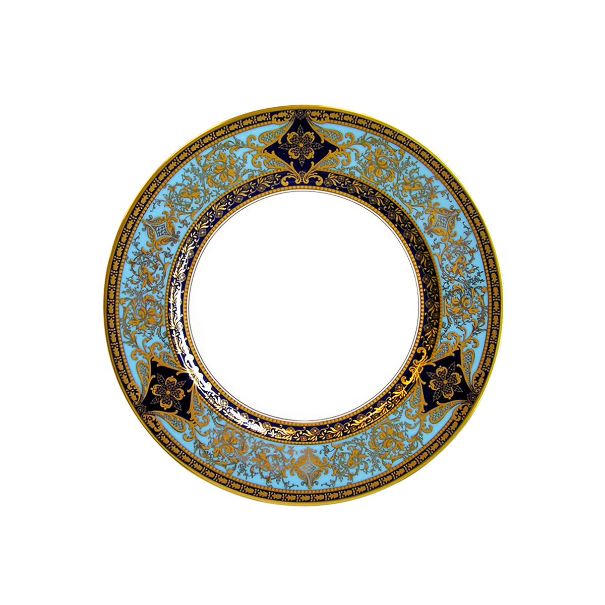 haviland-matignon-assiette-dessert-bleu-de-four-or image 1