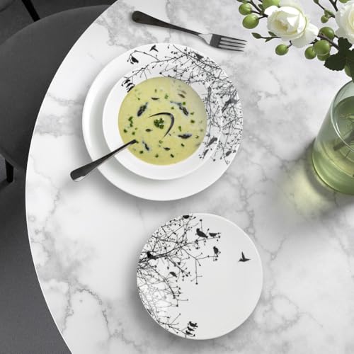 m-dard-de-noblat-aurore-service-18-assiettes-porcelaine-blanc-noir image 8