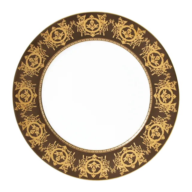 haviland-ritz-imp-rial-assiette-d-ner-bronze-porcelaine image 1