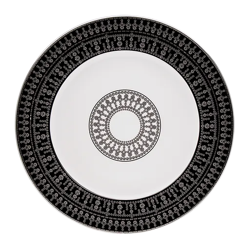 haviland-tiara-assiette-pr-sentation-noir-platine-porcelaine image 1