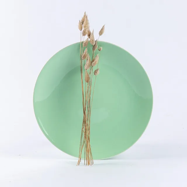 ogre-la-fabrique-essentielle-grande-assiette-plate-porcelaine-vert-amande-25-cm image 1