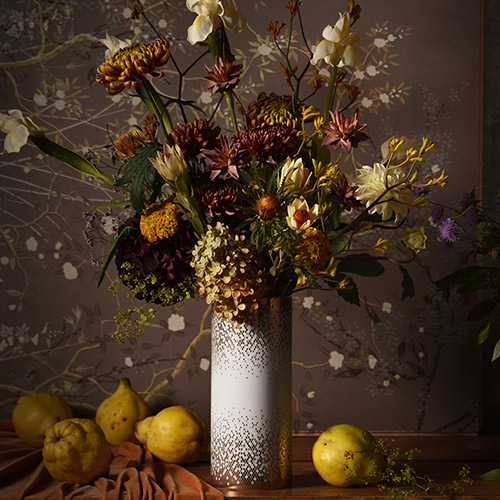 haviland-souffle-d-or-vase-28-cm-porcelaine-blanc-or image 2