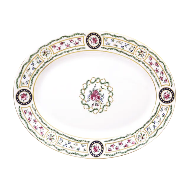 haviland-louveciennes-plat-ovale-porcelaine-blanche-limoges image 1